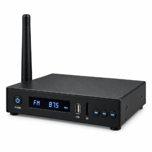 compact black fm transmitter receiver