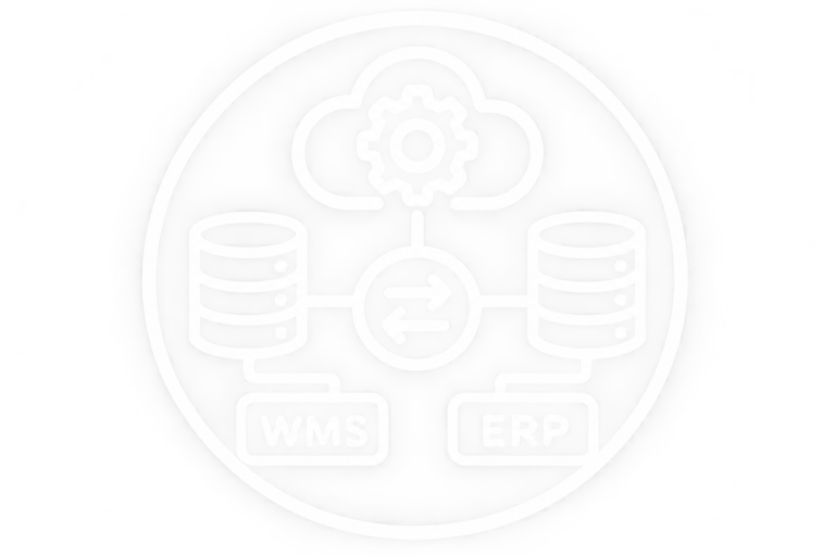 glowing wms erp integration icon