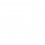 minimalist white rfid tag icon