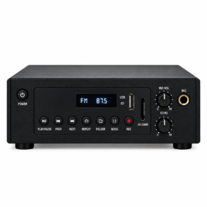 unbranded black audio receiver product shot