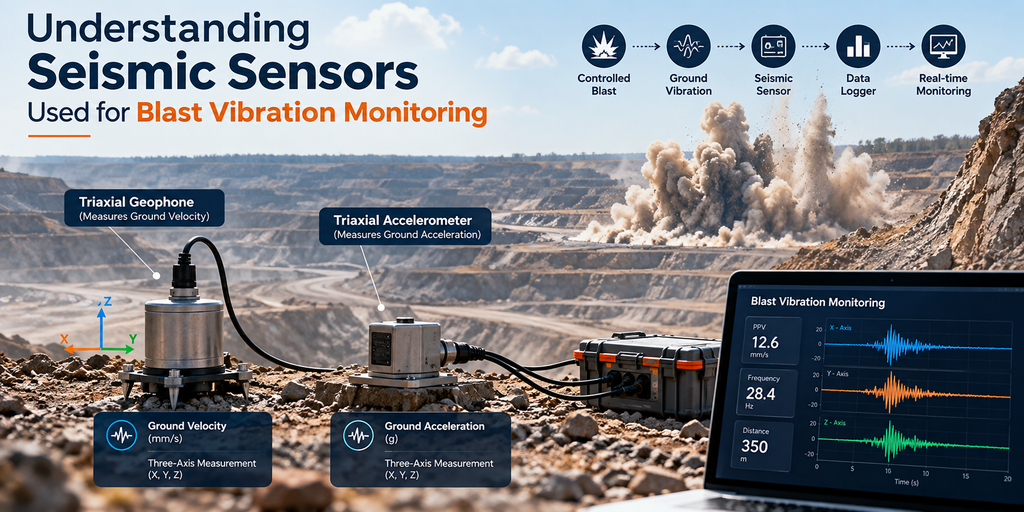seismic sensors blast monitoring flow